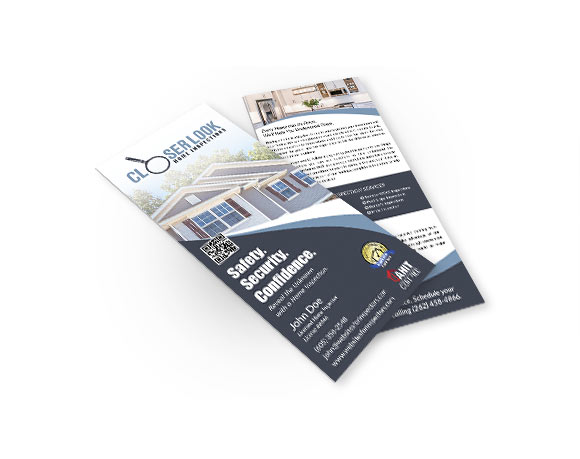 Professional rack cards for home inspectors.